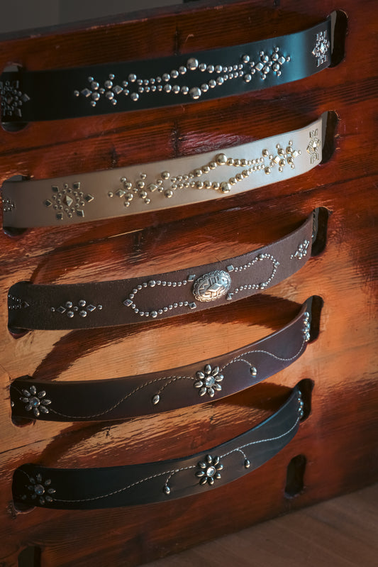 Lakandula studded leather belts